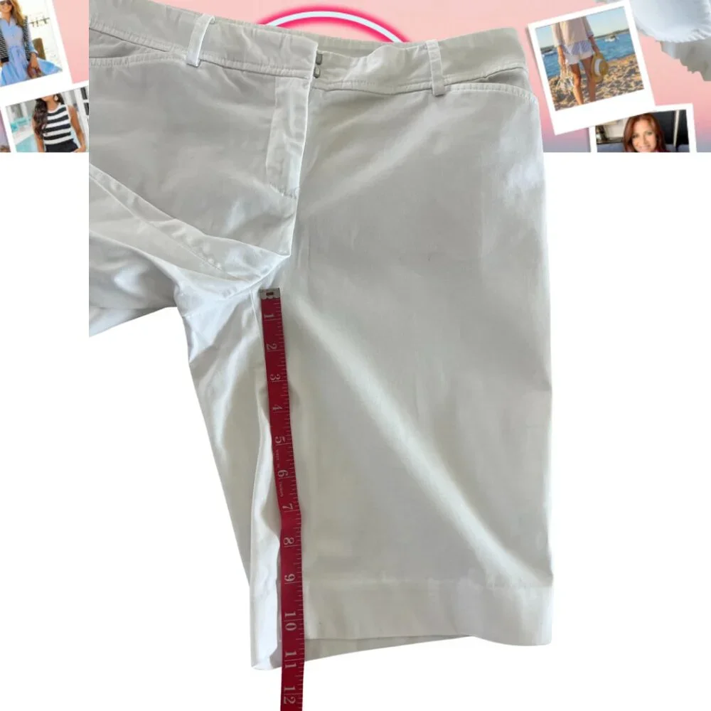 Talbots The Perfect Shorts โ White โ Size 4 โ 10" Inseam | Pre-Owned - Picture 7 of 7